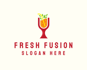 Fresh Orange Beverage logo design