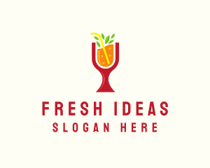 Fresh Orange Beverage logo design