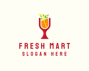 Fresh Orange Beverage logo design