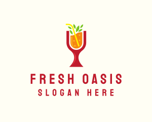 Fresh Orange Beverage logo design