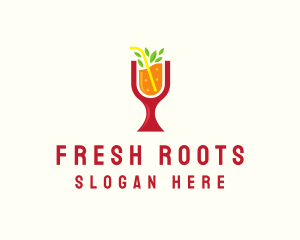 Fresh Orange Beverage logo design