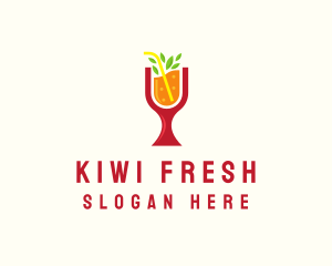 Fresh Orange Beverage logo design