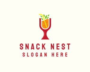 Fresh Orange Beverage logo design