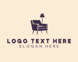 Interior - Chair Interior Furniture logo design