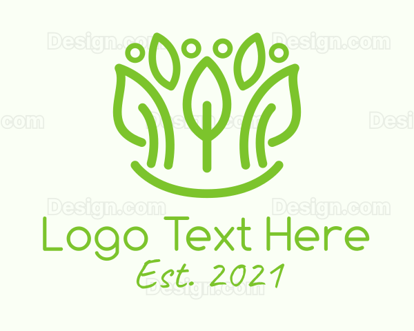 Green Botanical Leaf Logo