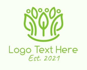 Green Botanical Leaf  logo