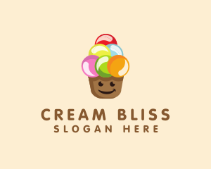 Happy Ice Cream  logo design