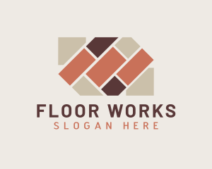 Brick Tile Flooring logo design