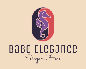 Elegant Seahorse Resort logo design