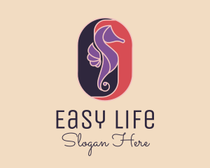 Elegant Seahorse Resort logo design