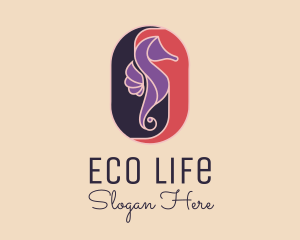 Elegant Seahorse Resort logo design