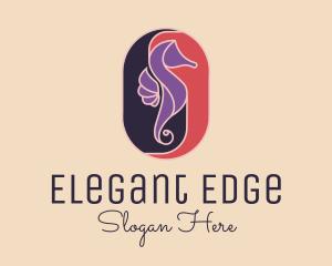 Elegant Seahorse Resort logo design