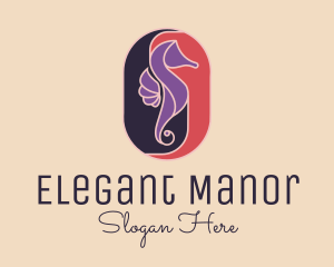 Elegant Seahorse Resort logo design