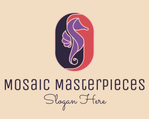 Elegant Seahorse Resort logo design