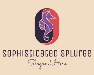 Elegant Seahorse Resort logo design