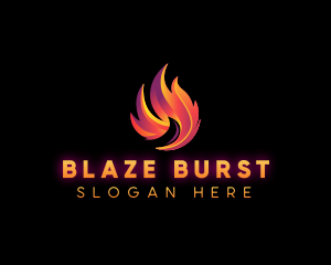 Blaze Fire Flame logo design