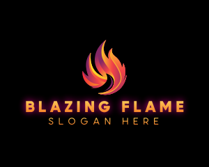 Blaze Fire Flame logo design