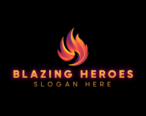 Blaze Fire Flame logo design