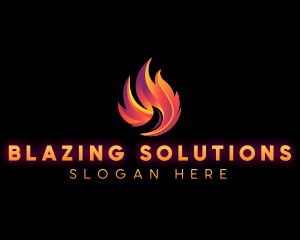 Blaze Fire Flame logo design