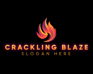 Blaze Fire Flame logo design