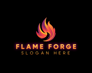 Blaze Fire Flame logo design