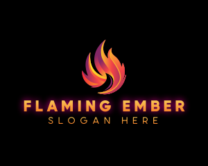 Blaze Fire Flame logo design