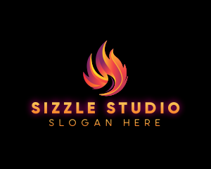 Blaze Fire Flame logo design