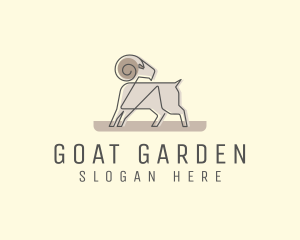 Goat Ram Animal  logo design