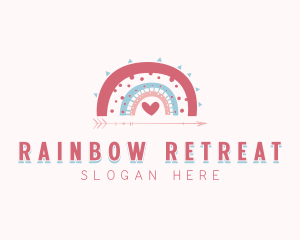 Bohemian Rainbow Heart logo