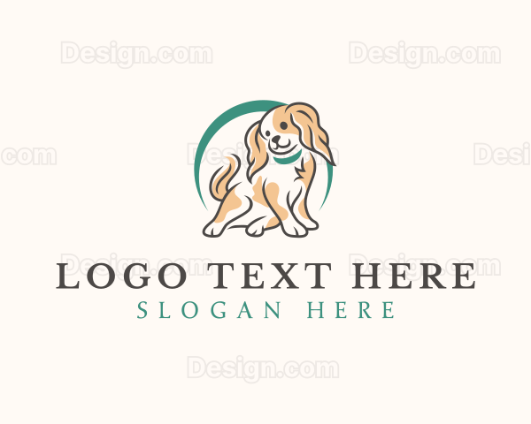 Cute Spaniel Dog Logo