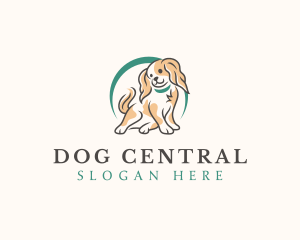 Cute Spaniel Dog logo design