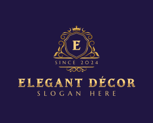 Elegant Crown Crest logo design