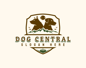 Animal Dog Mountain  logo design