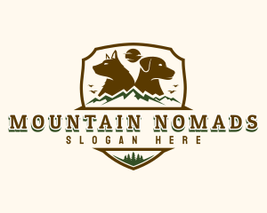 Animal Dog Mountain  logo design