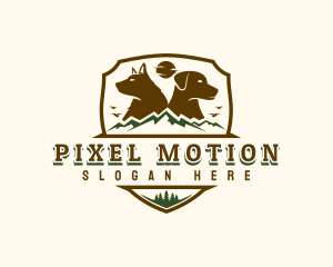 Animal Dog Mountain  logo design