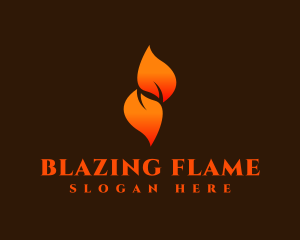 Fire Leaf Flame logo design