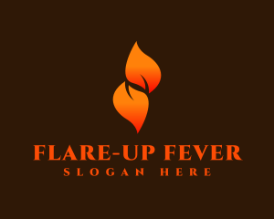 Fire Leaf Flame logo design