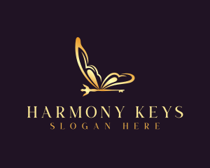 Key Butterfly Wing logo design