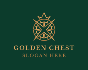 Golden Compass Crown logo design