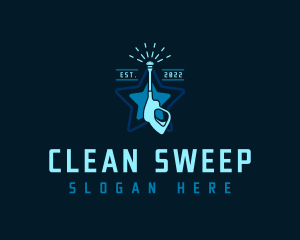 Pressure Washer Cleaning logo design