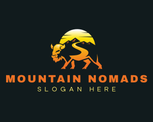 Bison Mountain Bull logo design