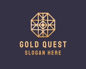 Octagon Gold Luxury logo design