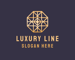 Octagon Gold Luxury logo design