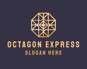 Octagon Gold Luxury logo design