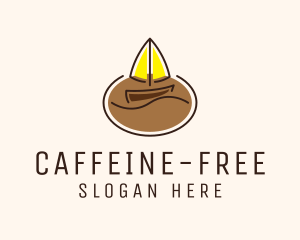 Sailboat Coffee Bean logo design