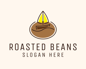 Sailboat Coffee Bean logo design