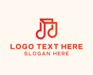 Geometric Musical Note logo