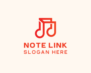 Geometric Musical Note logo design