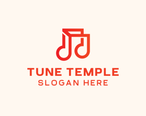 Geometric Musical Note logo