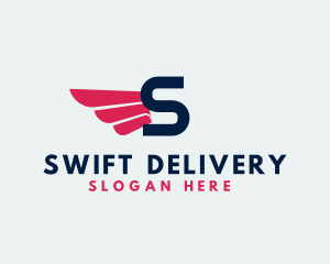 Logistics Delivery Wings logo design